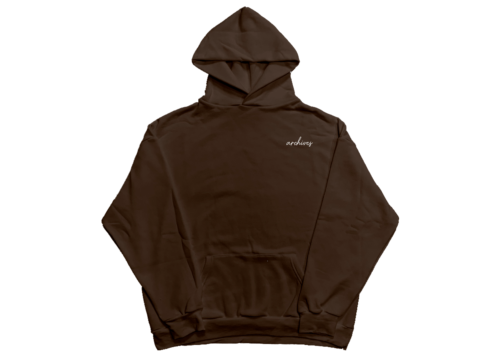 NO DRAWSTRINGS MOCHA ORIGIN HOODIE